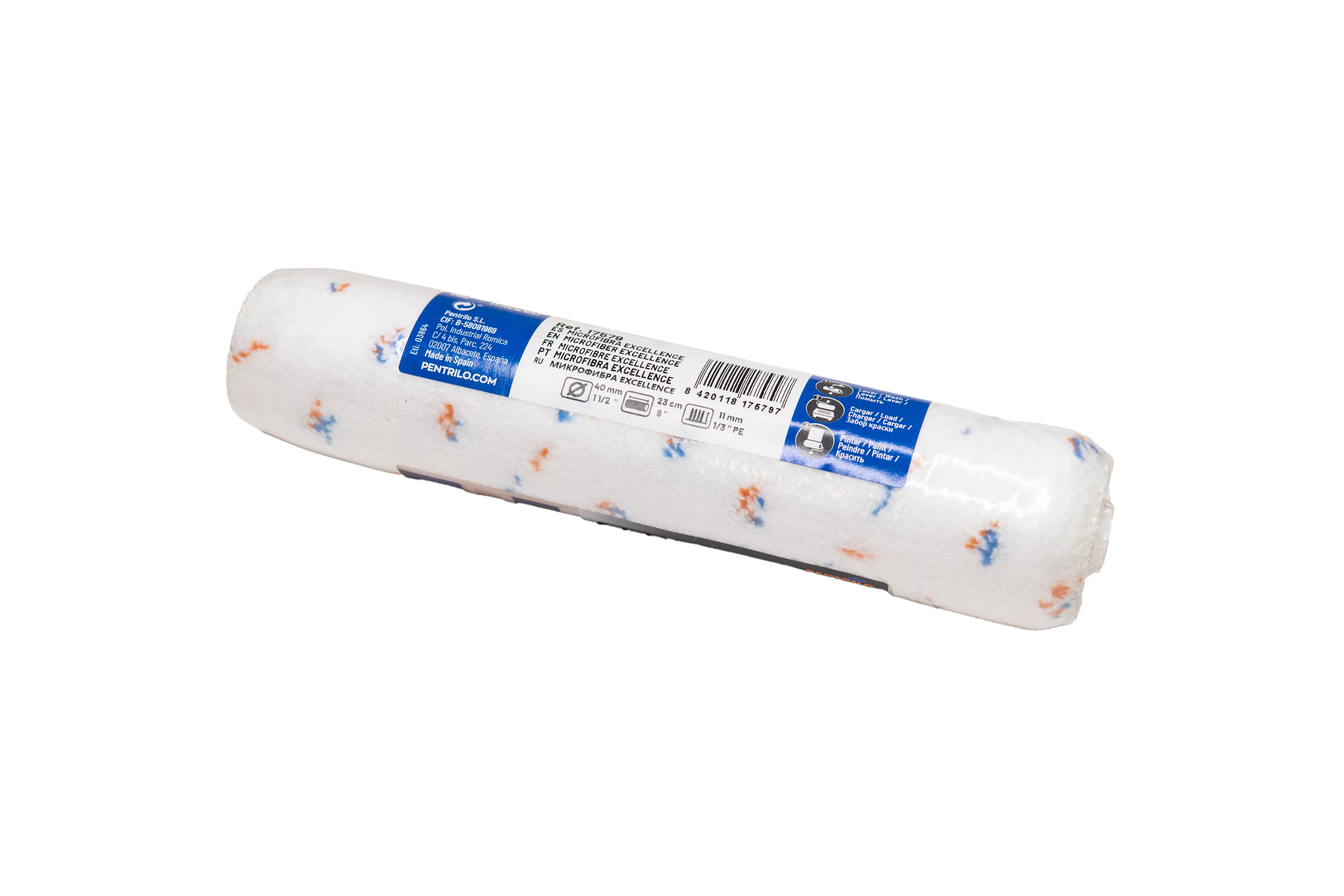 Валик PENTRILO Microfiber, Ecoblock, тонкий слой для стен и потолков фото 2