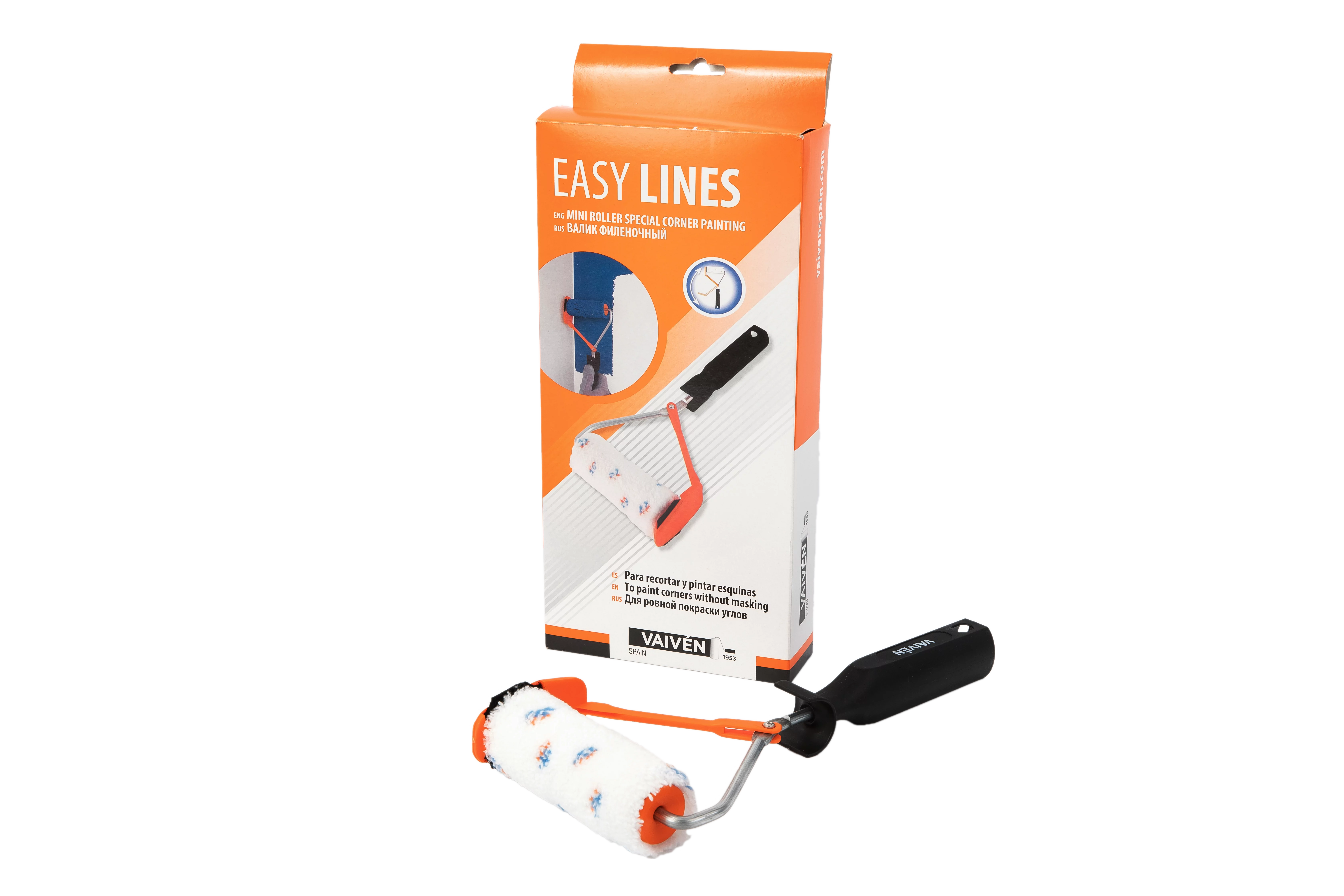 Валик VAIVEN Easylines (в сборе), покраска стыков и углов для малярных работ фото 2